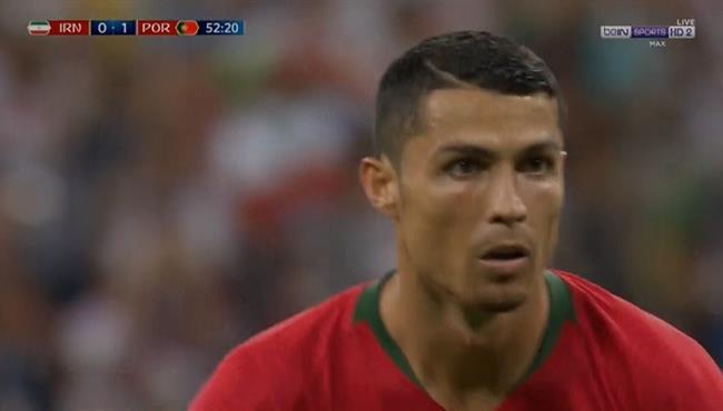 كريستيانو رونالدو يهدر ركلة جزاء امام ايران