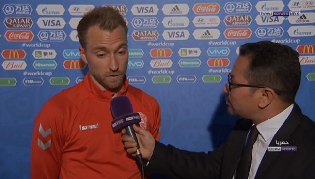 تصريحات اريكسن بعد فوز الدنمارك على بيرو