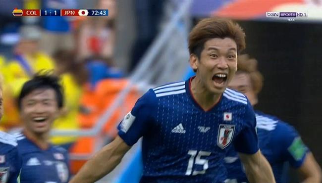 هدف اليابان الثانى فى مرمى كولومبيا 2 1 تعليق حفيظ دراجى