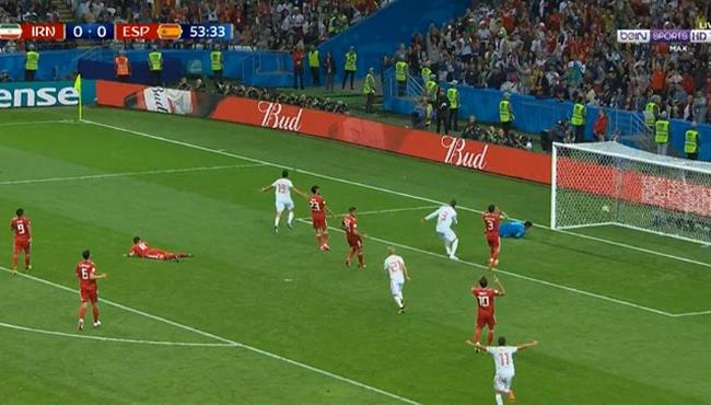 هدف اسبانيا الاول في مرمي ايران 1 0 تعليق رؤوف خليف