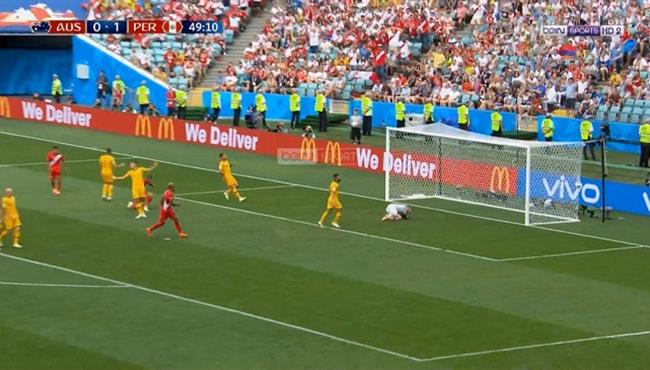هدف بيرو الثاني في مرمي استراليا
