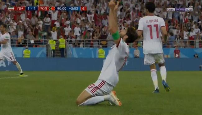 هدف تعادل ايران مع البرتغال 1 1 تعليق رؤوف خليف