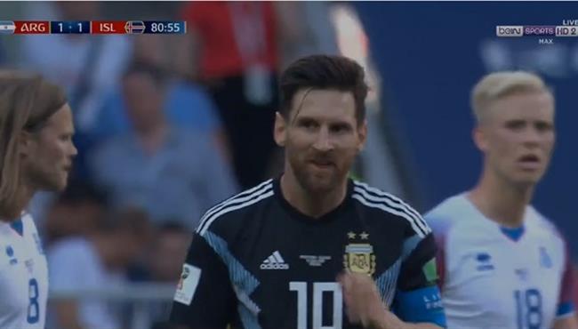 ميسى كاد ان يسجل هدفا رائعا امام ايسلندا
