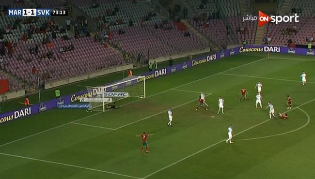هدف المغرب الثاني الرائع في مرمي سلوفاكيا 2 1 مباراة وديه