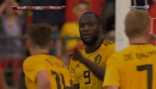 هدف لوكاكو فى مرمى كوستاريكا 2 1 مباراة ودية