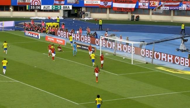 هدف البرازيل الاول فى مرمى النمسا