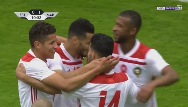 اهداف مباراة المغرب واستونيا 3 1 مباراة ودية