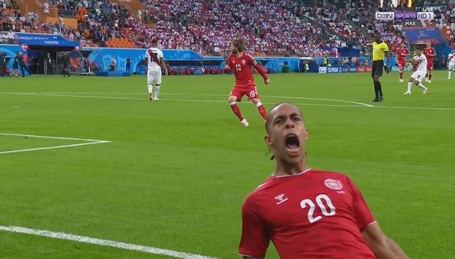 هدف فوز الدنمارك على بيرو 1 0 كاس العالم
