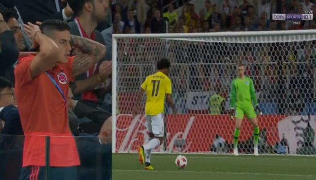 كوادرادو يهدر فرصة هدف محقق امام انجلترا ورد فعل رودريجيز