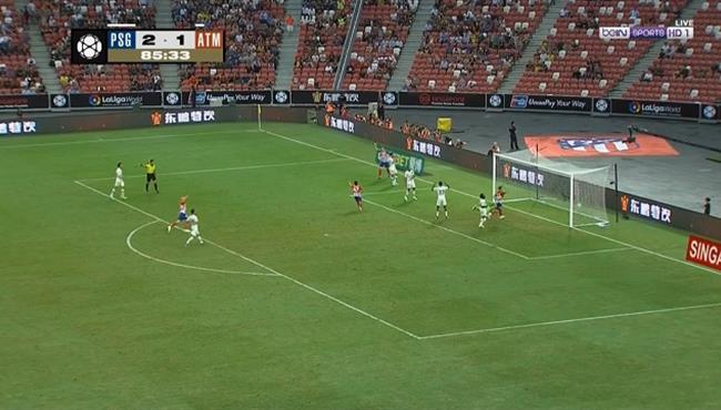 هدف تعادل اتليتكو مدريد مع باريس سان جيرمان 2 2 كاس الابطال الدولية