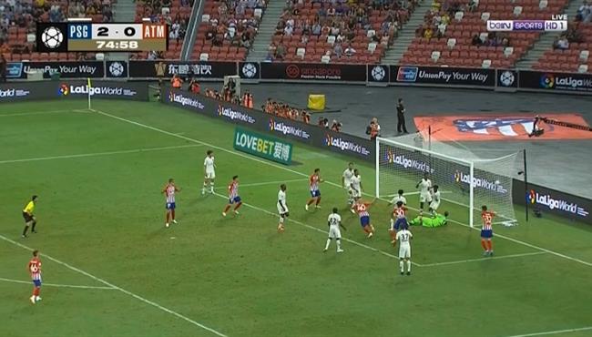 هدف اتليتكو مدريد الاول في مرمي باريس سان جيرمان 1 2 كاس الابطال الدولية