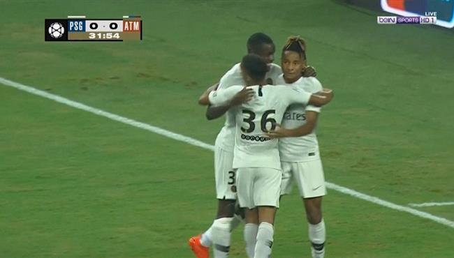 هدف باريس سان جيرمان الاول في مرمي اتليتكو مدريد