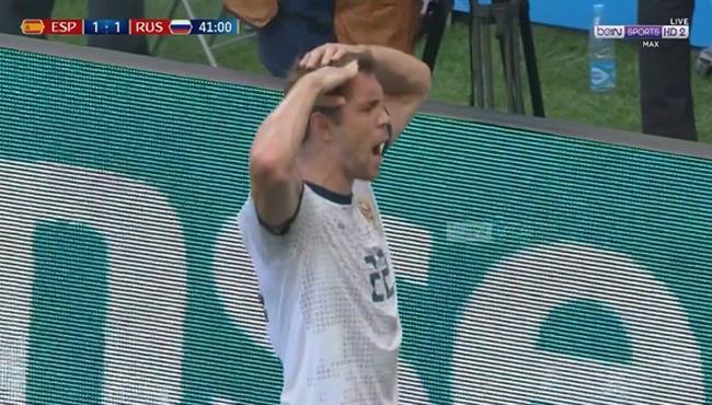 هدف تعادل روسيا مع اسبانيا 1 1 كاس العالم