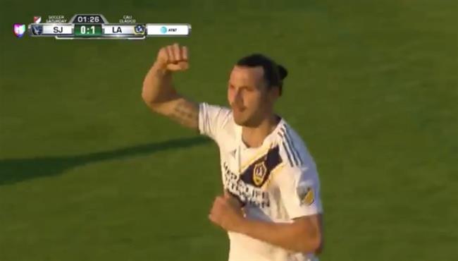 هدفا ابراهيموفيتش الرائعان فى مرمى سان خوسيه بالدورى الامريكى