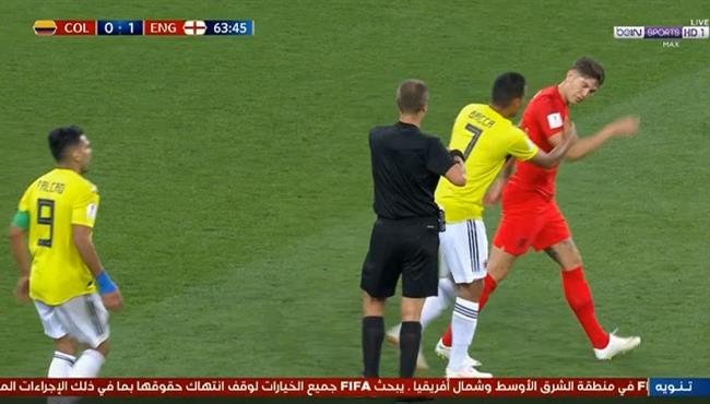تصرف غير اخلاقي من جون ستونز في مباراة انجلترا وكولومبيا