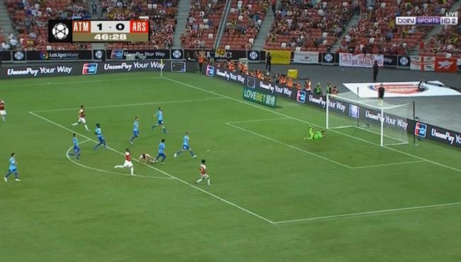 هدف تعادل ارسنال الرائع مع اتليتكو مدريد 1 1 كاس الابطال الدولية