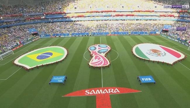 ملخص مباراة البرازيل والمكسيك تعليق حفيظ دراجى