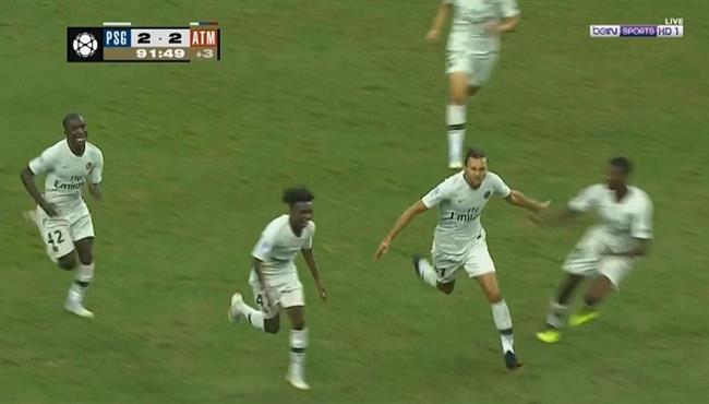 هدف باريس سان جيرمان الثالث الرائع في مرمي اتليتكو مدريد