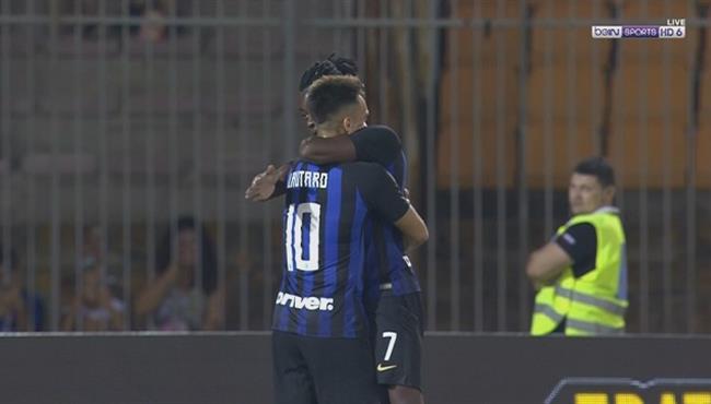 هدف فوز انتر ميلان على ليون 1 0 كأس الابطال الدولية