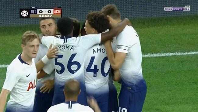 هدف فوز توتنهام علي ميلان كأس الابطال الدولية