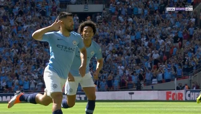 هدف مانشستر سيتى الاول فى مرمى تشيلسى كأس الدرع الخيرية