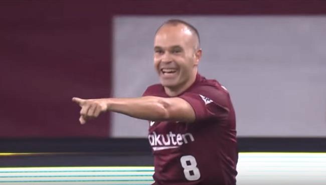 هدف انيستا العالمى مع فريقه اليابانى الجديد