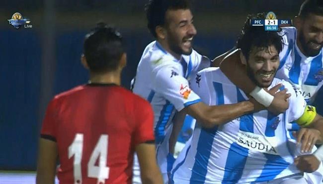 هدف علي جبر في مرمي الداخلية بالدورى المصرى
