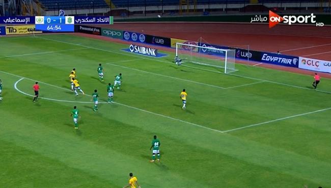 العارضة تحرم الاسماعيلى من تسجيل هدف التعادل فى مرمى الاتحاد السكندرى