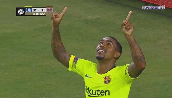 هدف مالكوم فى مرمى روما كأس الابطال الدولية