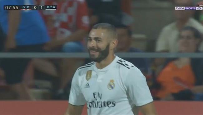 هدف كريم بنزيما الملغى امام جيرونا