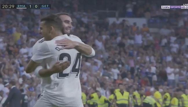 هدف ريال مدريد الاول فى مرمى خيتافى بتعليق عصام الشوالى