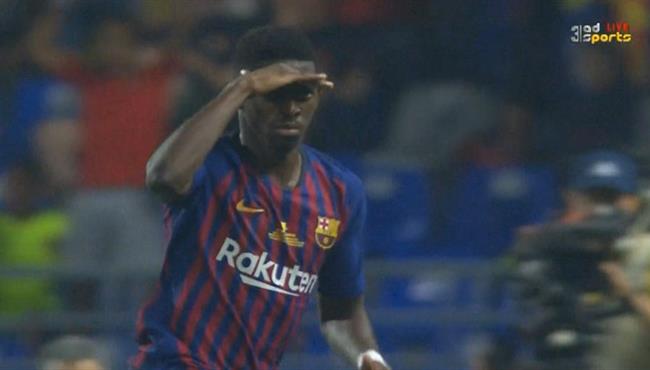 هدف عثمان ديمبيلى الرائع فى مرمى اشبيلية بكأس السوبر الاسبانى