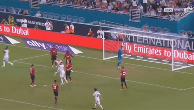 ريال مدريد يهدر فرصه هدف امام مانشستر يونايتد بكأس الابطال الدولية