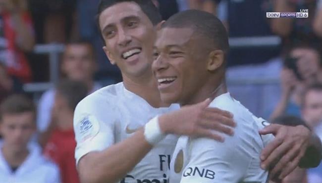 هدف مبابى الثانى الرائع فى مرمى جانجون الدورى الفرنسى