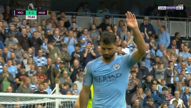 هدف اجويرو الثالث الرائع في مرمي هدرسيفلد بالدوري الانجليزي