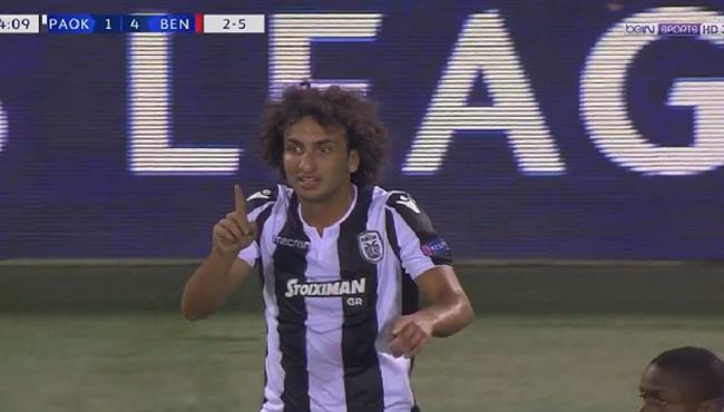 ملخص لمسات عمرو وردة امام بنفيكا بدورى ابطال اوروبا