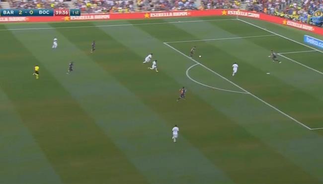 منير الحدادى يهدر انفراد تام فى مباراة برشلونة وبوكا جونيورز