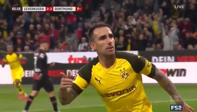 باكو ألكاسير يسجل هدفين فى مباراة بوروسيا دورتموند وباير ليفركوزن