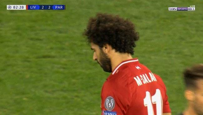 محمد صلاح يتسبب فى هدف باريس سان جيرمان الثانى فى مرمى ليفربول