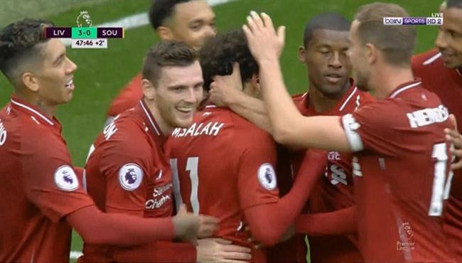 اهداف مباراة ليفربول وساوثهامبتون 3 0 الدورى الانجليزى