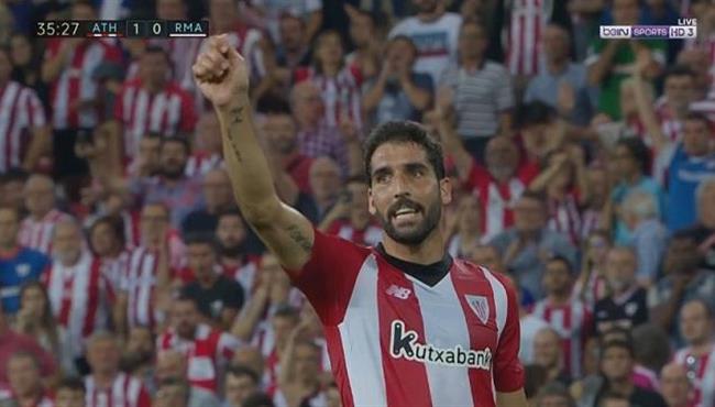 هدف اتلتيك بلباو الملغى فى مرمى ريال مدريد