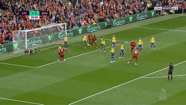 هدف ليفربول الثاني في مرمي ساوثهامبتون