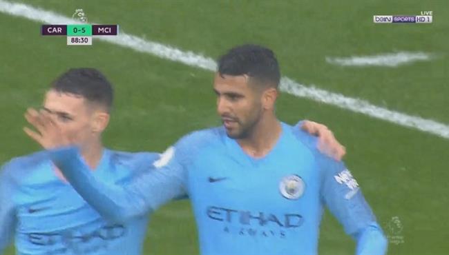 هدف رياض محرز الثاني الرائع في مرمي كارديف سيتي