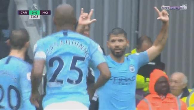 هدف اجويرو في مرمي كارديف سيتي بالدوري الانجليزي