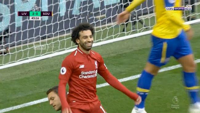 سنتيميترات تحرم محمد صلاح من هدف خرافي امام ساوثهامبتون