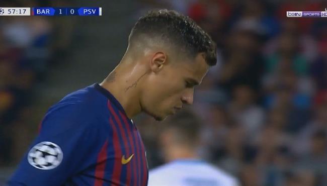 حارس ايندهوفن يحرم كوتينيو من تسجيل هدف رائع