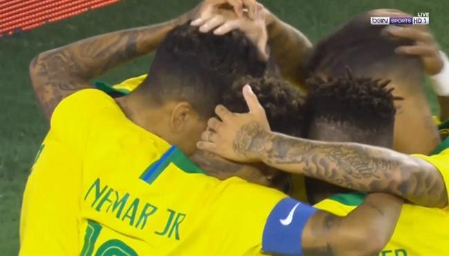 اهداف مباراة البرازيل وامريكا 2 0 مباراة ودية