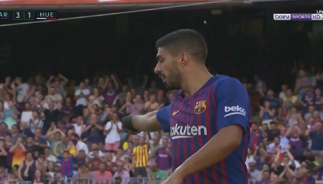 هدف سواريز فى مرمى هويسكا تعليق حفيظ دراجى