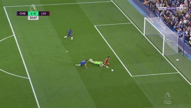 محمد صلاح كاد ان يسجل هدفا رائعا فى تشيلسى لولا روديجر