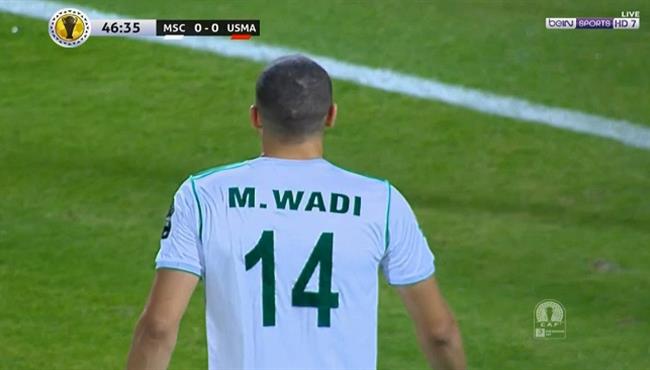 لاعب المصرى يهدر هدف مؤكد امام اتحاد العاصمة